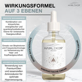 Hairlexier-hårvækstmiddel til kvinder - rosmarin-hårolie, ricinusolie-hårolie, lavendelolie, naturligt hårserum mod diffust hårtab, understøtter hårvækst, vegansk og økologisk + arbejdsbog Hårpleje Naty Shop
