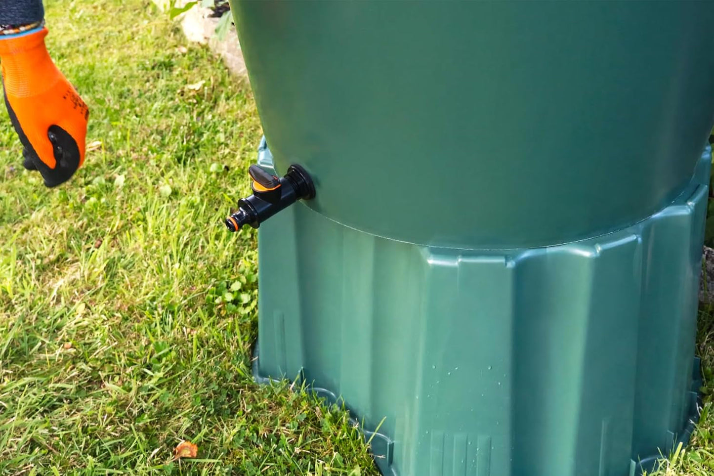 Tankfitting med afspærringsventil 26,44 mm udvendigt gevind 3/4" Quick Connector Regntønde Fitting Regntønde Vandtønder 1 stk.