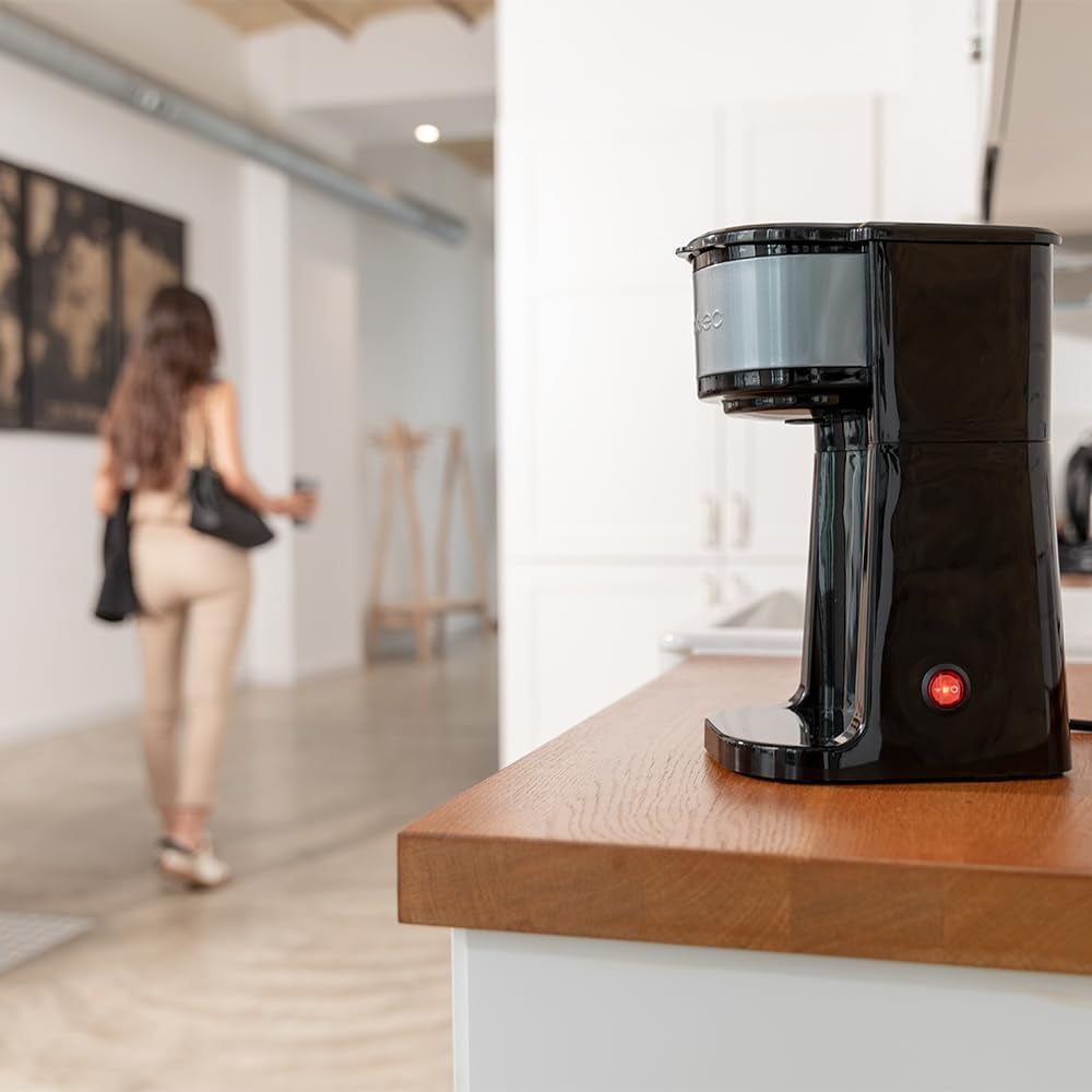 Cecotec Coffee 66 Drop & Go espressomaskine med termokande, 700 W, kapacitet 420 ml, forseglet tud, permanent eller papirfilter, automatisk slukfunktion, beholder med vindue