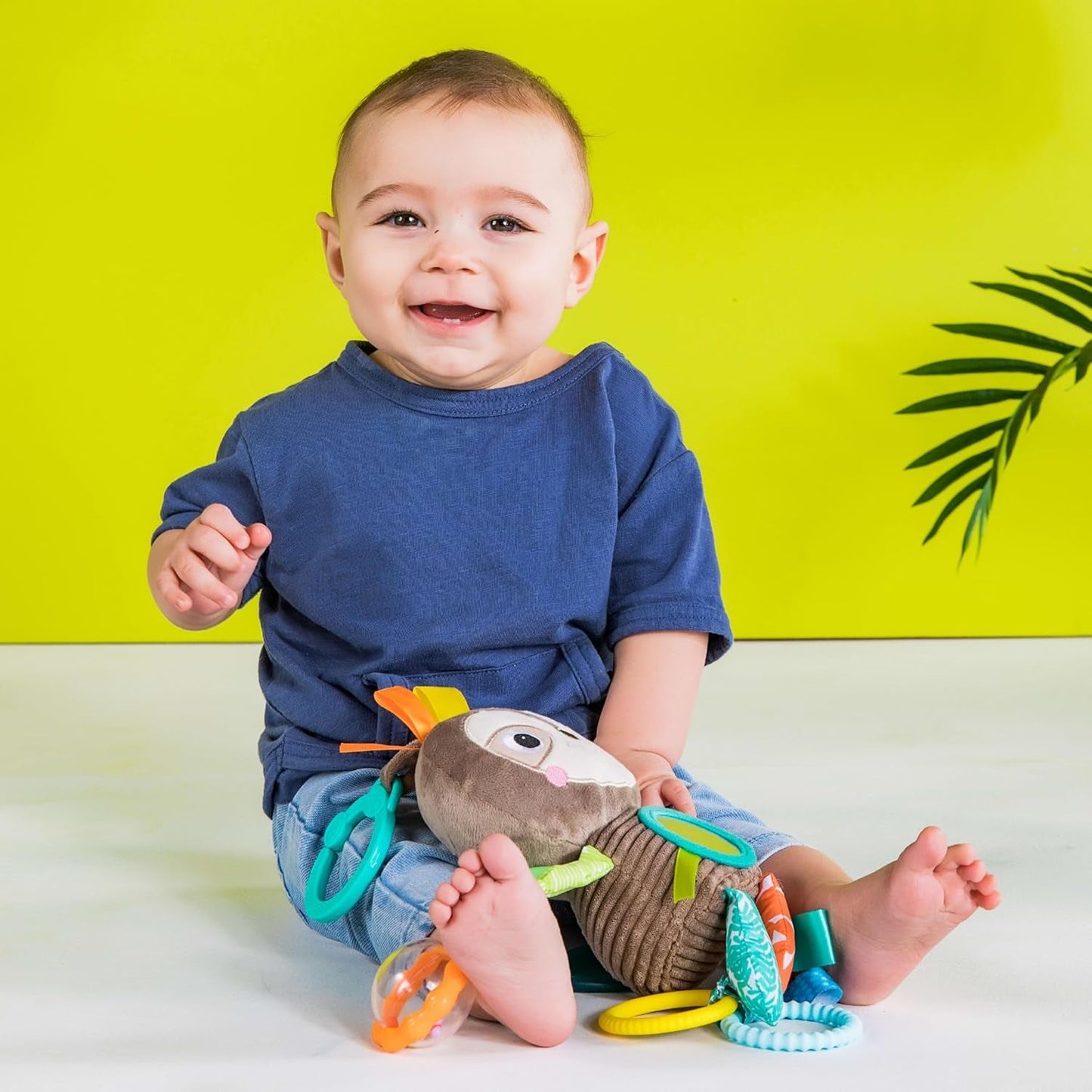 Bright Starts Barnelegetøj Dovendyr - med Rangle, Spejl og Taggie Loops Babylegetøj Naty Shop