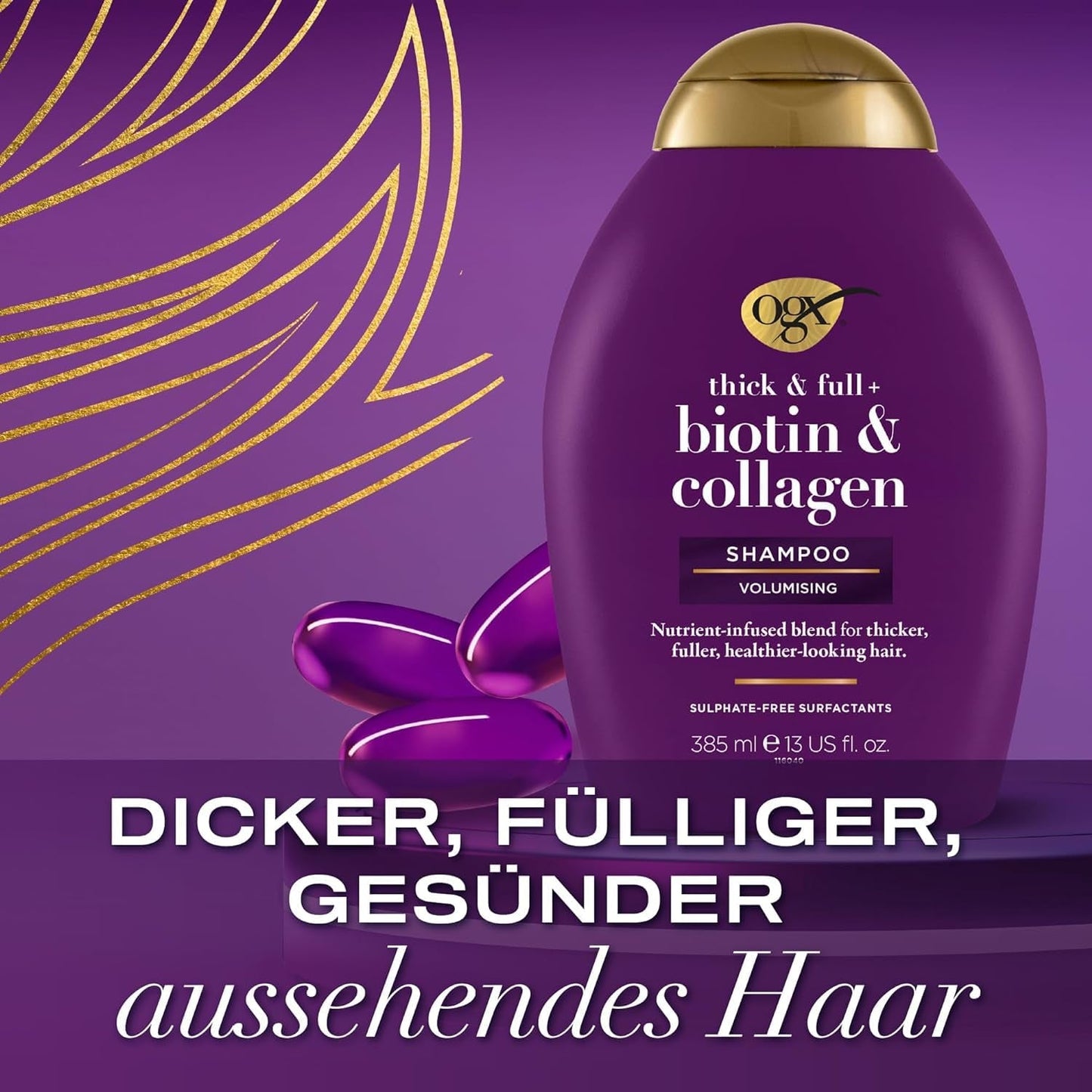 OGX Biotin & Collagen Shampoo (385 Ml), Hårstyrkende shampoo til fint og tyndt hår OGX Shower and bath