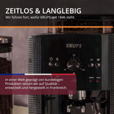 KRUPS Arabica Picto automatisk espressomaskine, kompakt design, nem at bruge, intuitiv justerbar drejekontrol, mælkeskummer, 2-kops funktion, espressomaskine, sort, EA810870