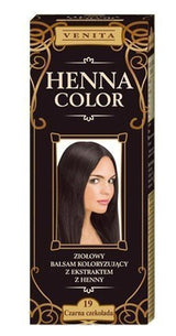 Henna Color 111 Natural Conditioner for Blond Hår Hårfarve Natural Hårfarveeffekt Henna Eco Hårfarve Naty Shop Black 75 Ml (1 Pakke)