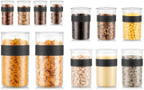 BODUM PRESSO opbevaringsglas, plastik, sorte, 4 x 0,25 l, 3 x 0,6 l, 3 x 1 l, 2 x 2 l Naty Shop madopbevaringsbokse Sort 4 X 0,25 L, 3 X 0,6 L, 3 X 1,0 L, 2 X 2,0 L