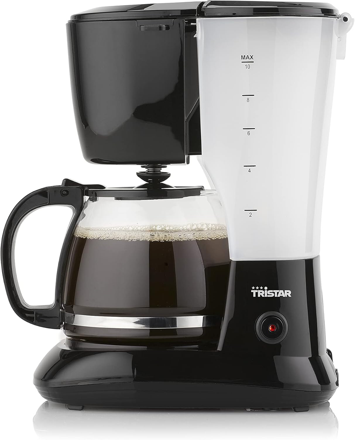 Tristar 1,25L kaffemaskine - til 10-12 kopper, også egnet til camping, CM-1245, sort