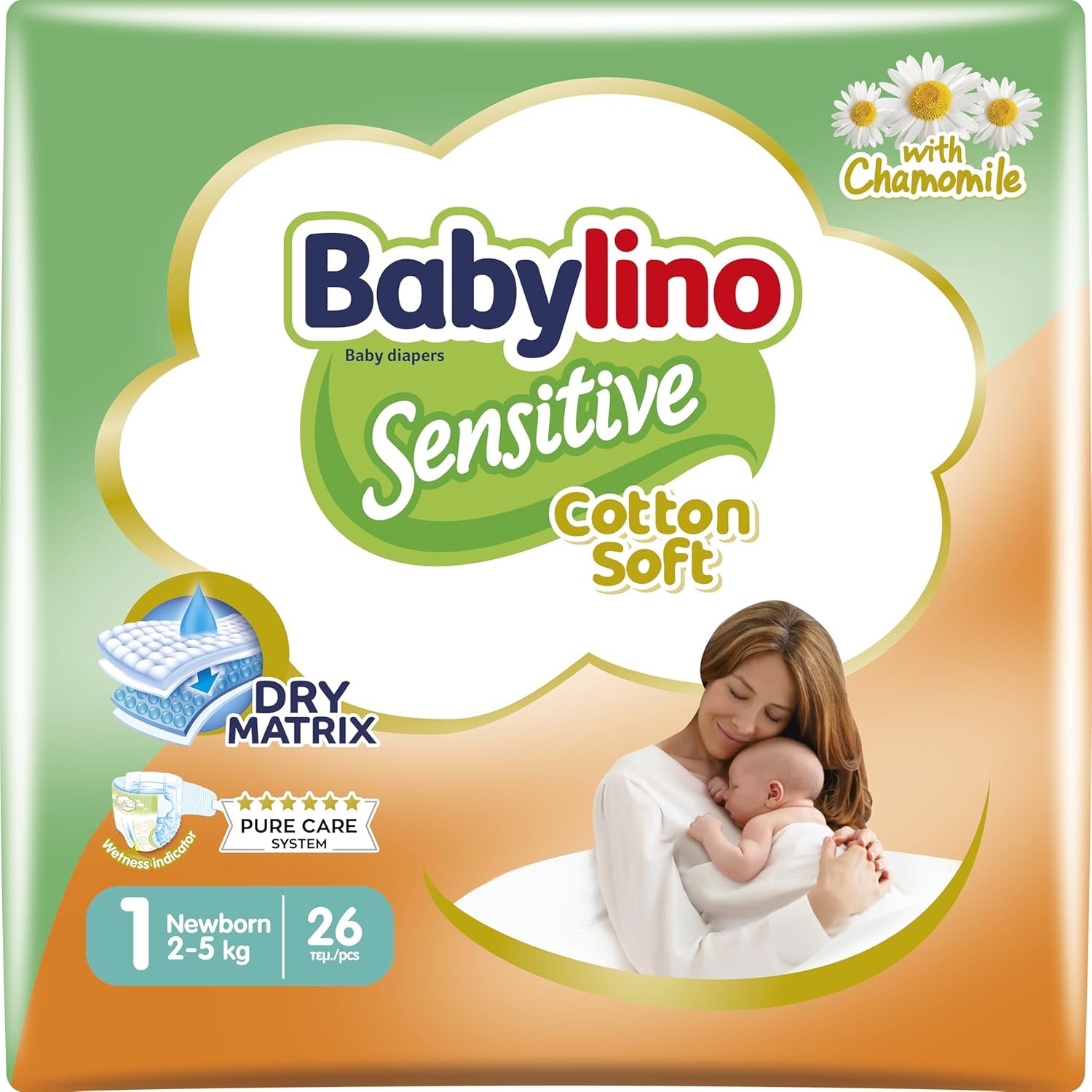 Bleer til sensitive babyer, str. 6, ekstra stor (13-18 kg), 114 bleer