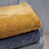 Sengetæppe HOMLA Noah 220 X 240 Cm - sengetæppe sofa behageligt tæppe - luftigt og blødt - grå polyester Senge og tæpper Besuche den HOMLA-Store