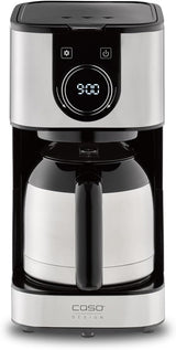 CASO Selection C 10 Thermo Design kaffemaskine – Rustfrit stålhus, 1,2 l isotermisk karaffel (10 kopper), berøringsknapper og timer, Aroma PLUS funktion, permanent filter, anti-dryp filter