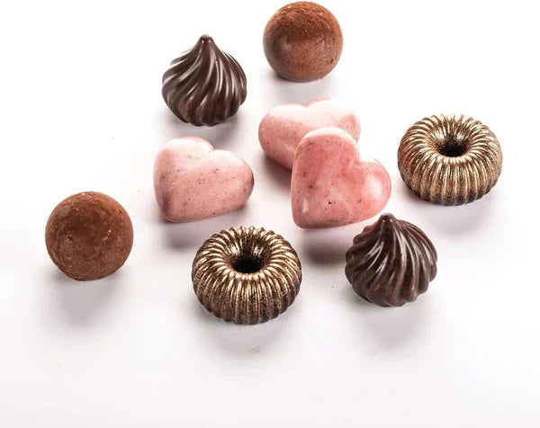 Silikomart 3D flammende chokoladeform - unikke 3D-former med indre kant til runde baser