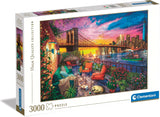 Clementoni - 33552 Collection - Manhattan Balcony Sunset 3000 brikker puslespil til voksne og børn 10 år gammelt færdighedsspil for hele familien Puslespil Naty Shop Standardtitel