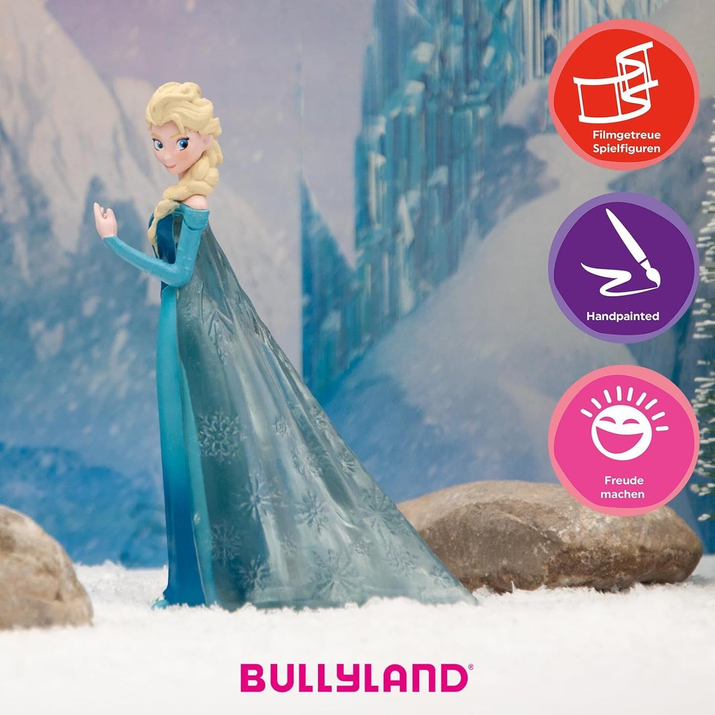Bullyland 12961 - Elsa fra Arendelle figur fra filmen Frozen af ​​Walt Disney, ca. 10,1 cm, meget detaljeret, ideel som en lille gave til børn fra 3 år og opefter