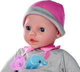 Simba 105140066 - Laura Interaktiv, blød dukke med søvnige øjne, pludrer ved bevægelse, drikker fra flaske og sover, 40 cm, dukke fra 2 år Naty Shop Dolls