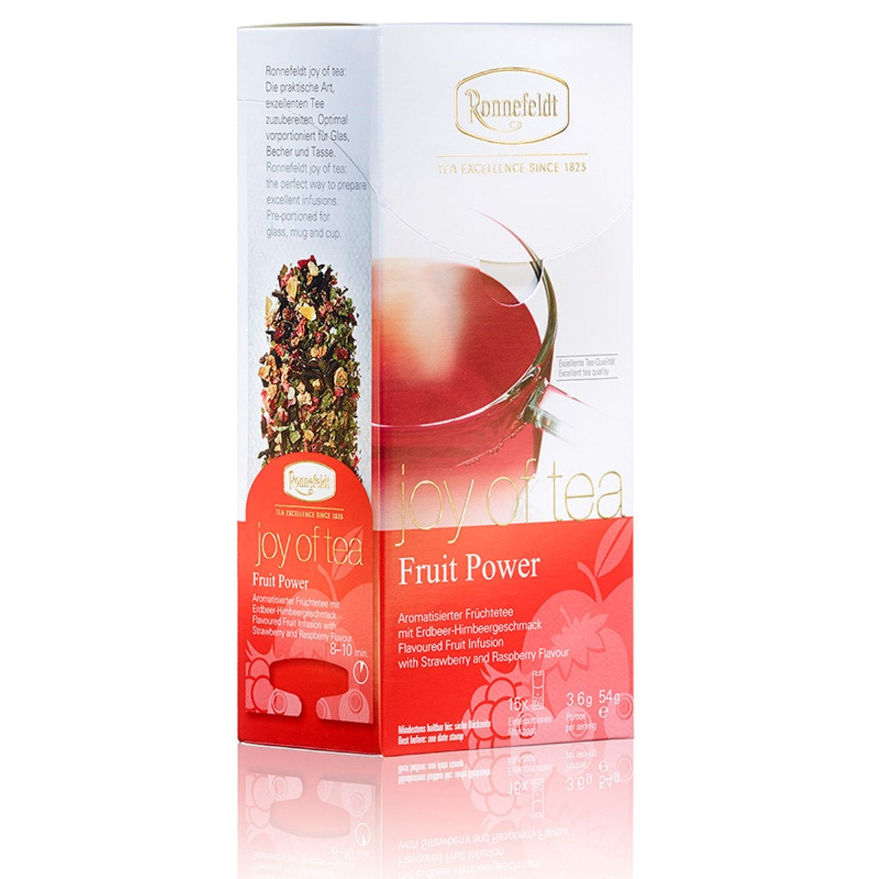 Fruit Power "Joy of Tea" - Frugtte med jordbær- og hindbærsmag, 15 teposer, 54 g