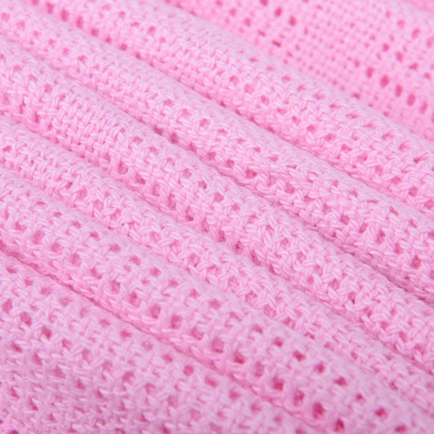 Familiesengetøj Pink celletæppe til dobbeltseng, bomuld, stort sengetæppe, vendbart, let, termisk, blødt, traditionelt celletæppe, 230 x 230 cm dyner og dyner Naty Shop