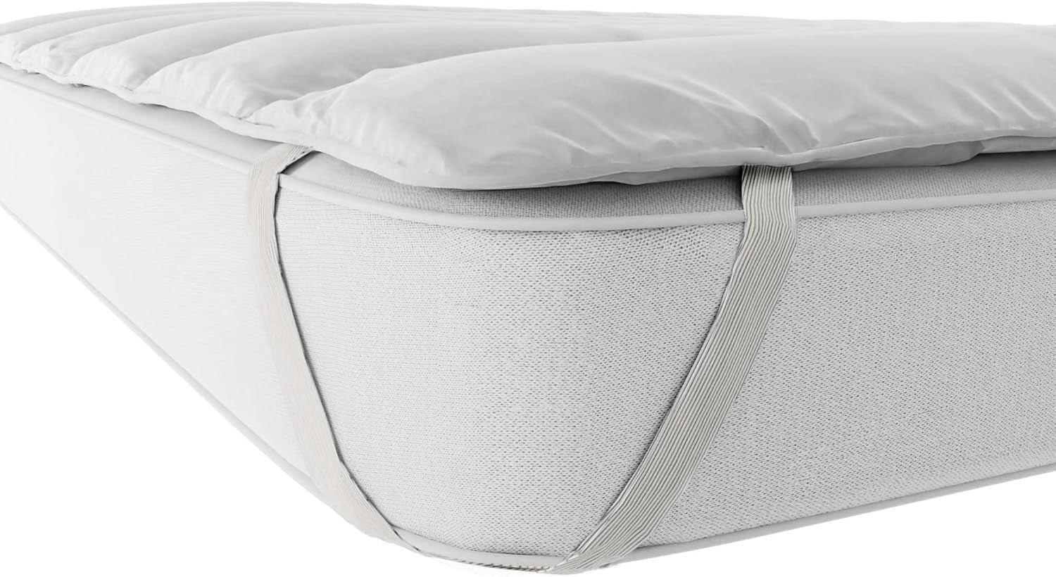 Italiensk sengetøj Elegant quiltet Topper, hvid, dobbelt Dyner og dyner Naty Shop