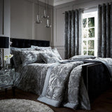 Catherine Lansfield - Crushed Velvet Faux dobbelt sengetæppe - polyester, polyester, sølv, 53 X 23 X 53 Cm Catherine Lansfield senge og tæpper