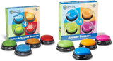 Læringsressourcer Lys og lyd Buzzer Pædagogiske spil for 3 år og opefter Børnespørgsmål Legetøj med 4 forskellige lyde til spilleaftener og klasseværelser Legetøj Bebe Naty Shop Svar Buzzer Pack Sæt med 4