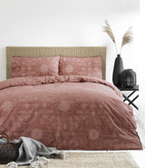 The Linen Yard Bohemian Dynebetræk Sæt, Rød, 260 X 220 Cm Dyner og dyner Naty Shop Rød 260 X 220 Cm