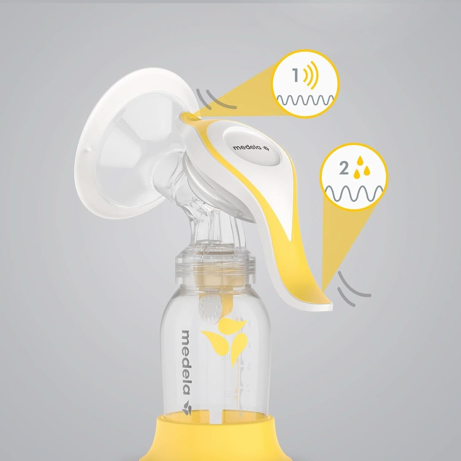Medela Harmony manuel brystpumpe - Kompakt schweizisk design med Personalfit Flex skjolde og Medela 2-Phase Expression teknologi Tilbehør Mad og amning Bebe Naty Shop