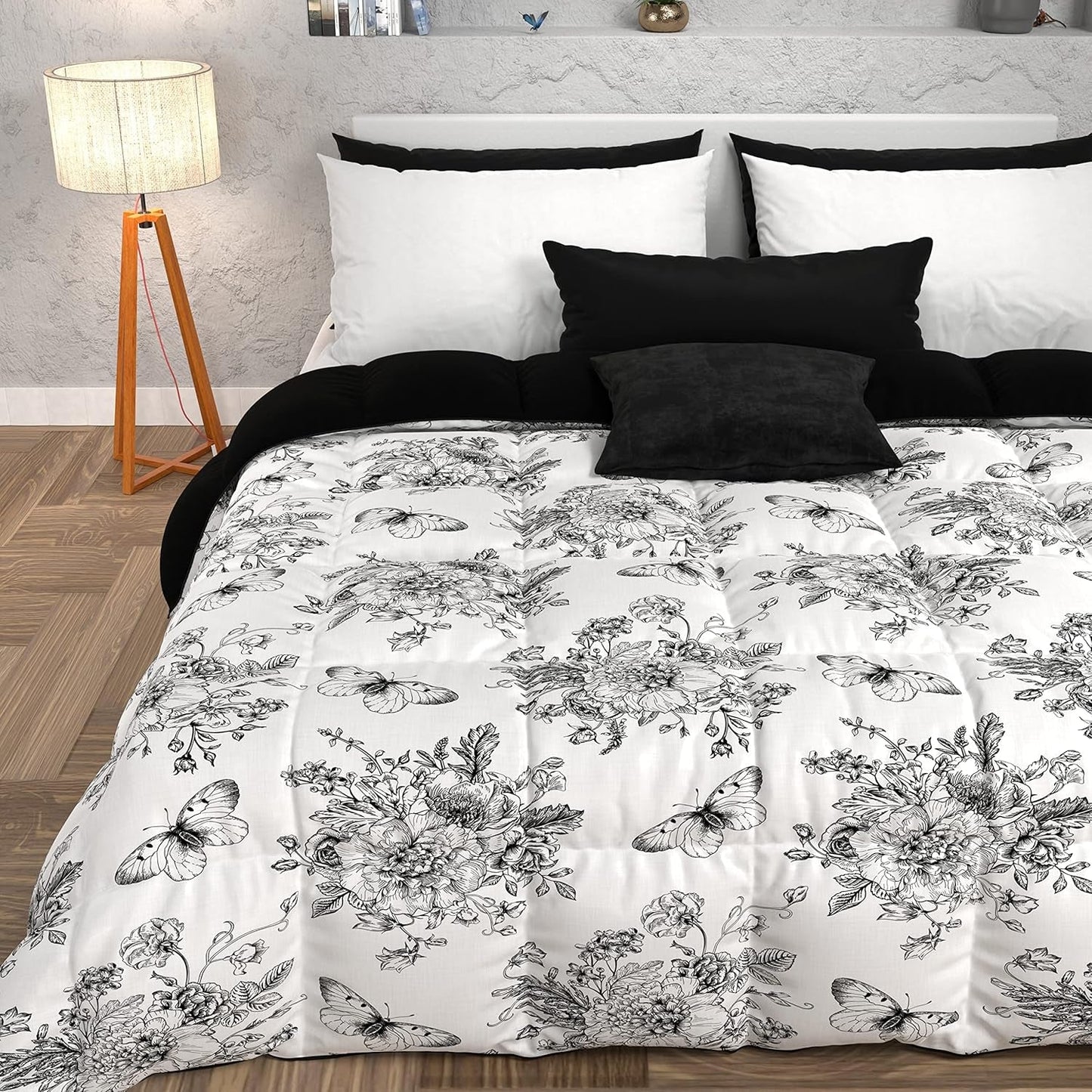 PETTI Artigiani Italiani - Vinterdyne, Vinterdyne, Enkel quilt, Dobbeltsidet, monofarvet og digitalt tryk, 100% hypoallergen mikrofiber, Made in Italy