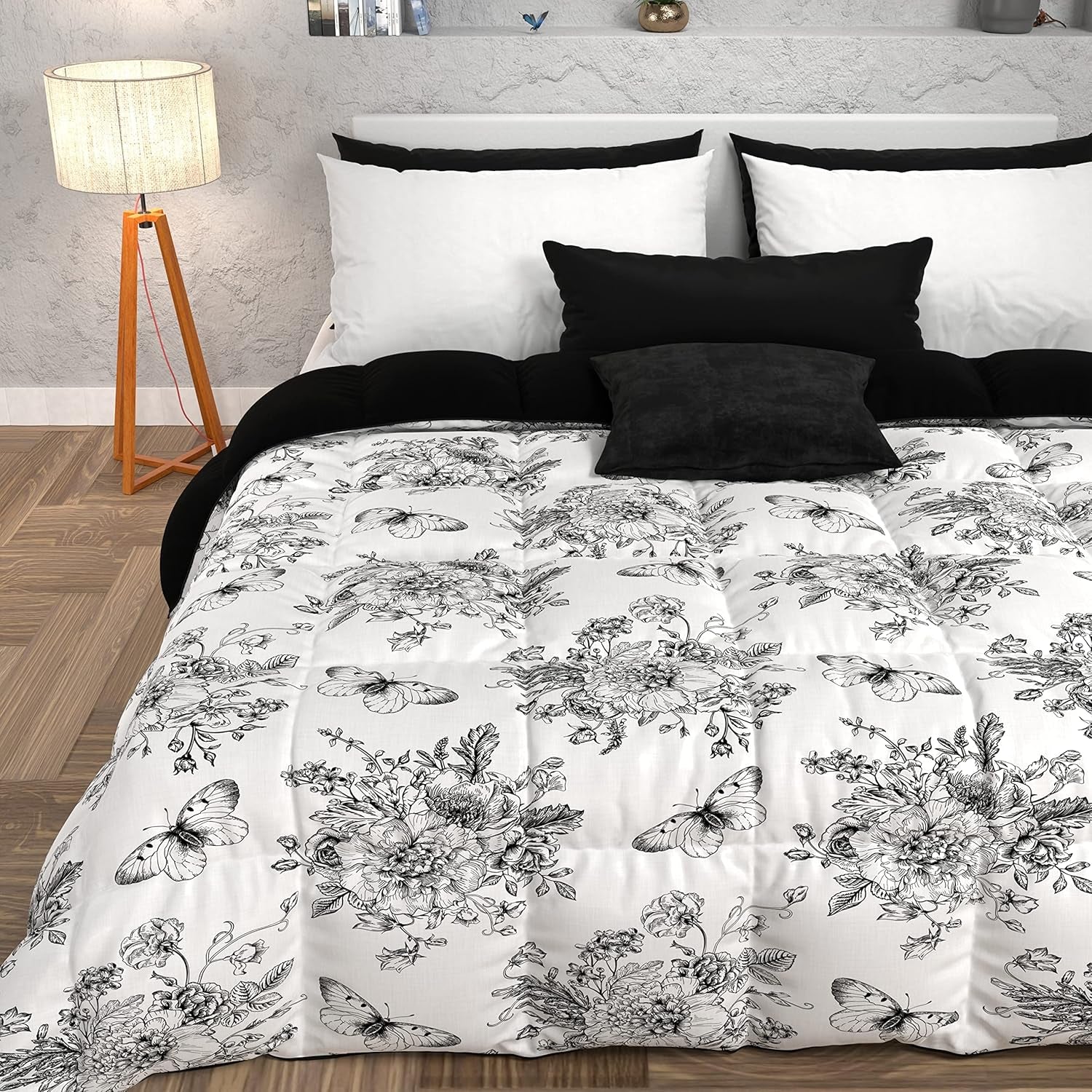 PETTI Artigiani Italiani - Vinterdyne, Vinterdyne, Enkel quilt, Dobbeltsidet, monofarvet og digitalt tryk, 100% hypoallergen mikrofiber, Made in Italy