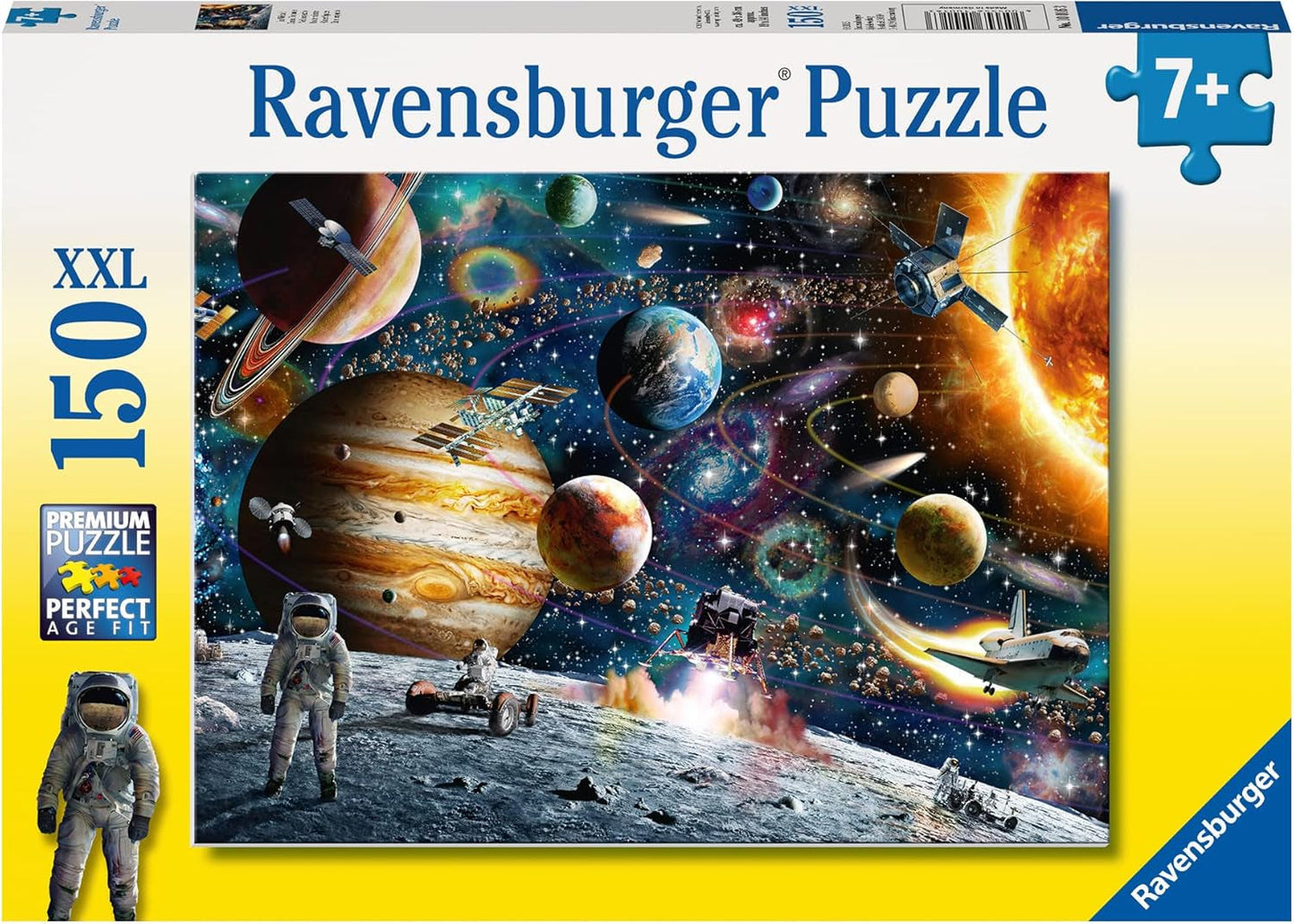 Ravensburger puslespil til børn - 10016 In space - Rumpuslespil for børn fra 7+ med 150 brikker i XXL-format Puslespil Naty Shop In space