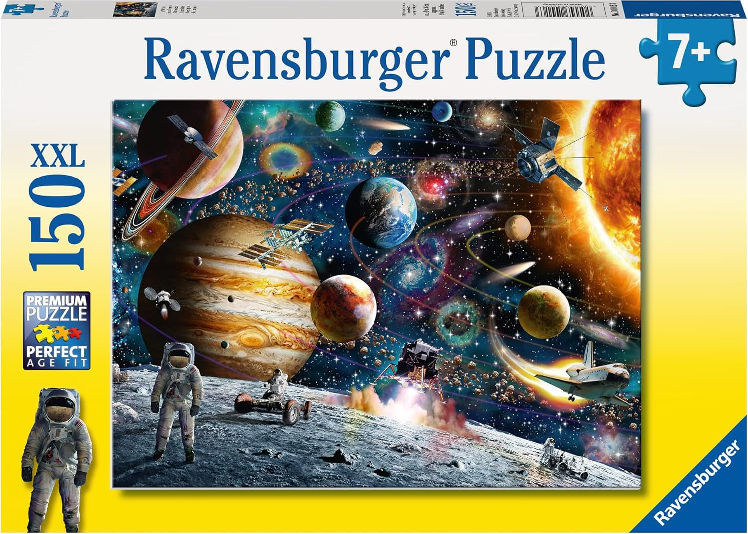 Ravensburger puslespil til børn - 10016 In space - Rumpuslespil for børn fra 7+ med 150 brikker i XXL-format Puslespil Naty Shop In space