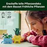 LEGO Botanicals Happy Plants - DIY sæt til børn med 2 kunstige blomster og 2 farverige urtepotter med tegneserieansigter - Gaveidé til piger fra 9 år - 10349 Besuche byggesæt den LEGO-Store