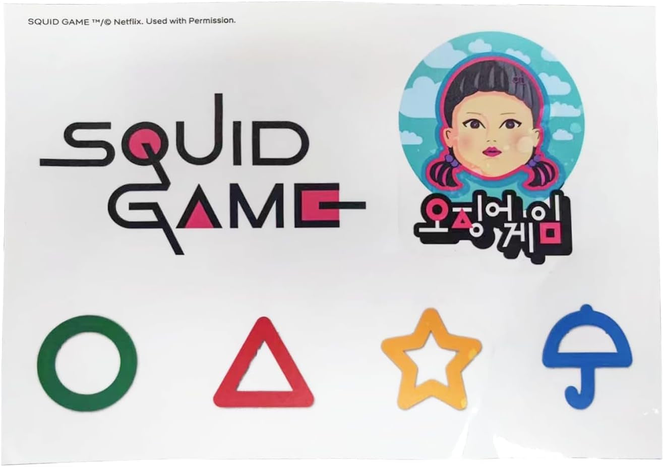 Netflix Chill Kit - Squid Game, officielt licenseret, fleece-tæppe, samlerobjekt, termokande, klistermærke, julegaveidé, fødselsdagsgave Senge og tæpper Besuche den Neamedia Icons-Store