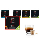 Caffè Vergnano 1882 - Èspresso Kompostierbare Kaffeekapseln, kompatibel med Nespresso, Cremoso (cremet) - Packung Enthälts 50 Kapseln