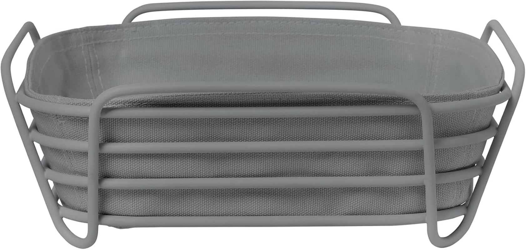Blomus -DELARA- brødkurv str. L, firkantet, aftagelig stofpose, elegant design, 26 x 26 cm, Moonbeam farve (64075) Madopbevaringsbokse Naty Shop Sharkskin One size