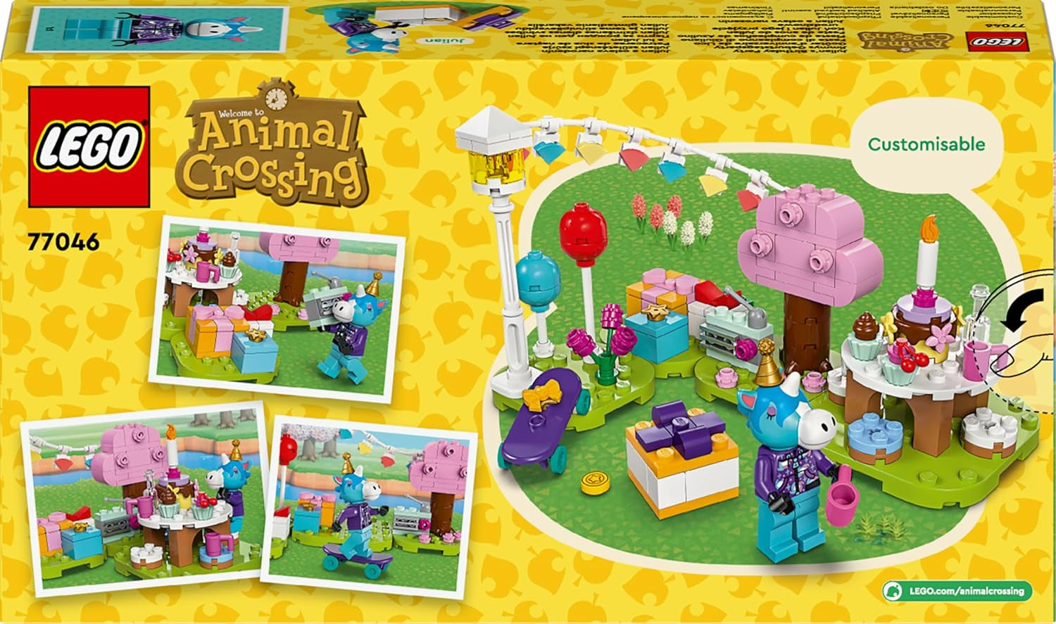 LEGO Animal Crossing Jimmys fødselsdagsfest Kreativt legetøj til børn videospil Heste Dyresæt Gave til piger og drenge 6 år 77046 Byggesæt Besuche den LEGO-Store