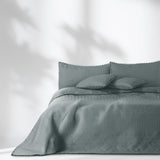 Ameliahome Sengetæppe med pomponer 220X240 Cm Dobbeltsidet sengetæppe Ultrasonic Quilting Polyester Meadore Grå Senge og Tæpper Besuche den AmeliaHome-Store