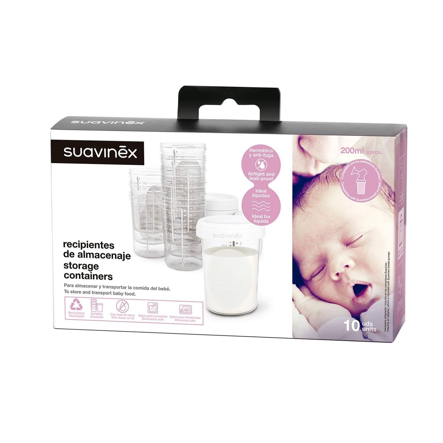 Madopbevaringsbokse, Suavinex, 10 stk. Mad- og ammetilbehør Bebe Naty Shop