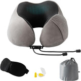 Good Nite Nakkepude Fly Nakkepude Rejsepude Voksen Nakkepude Bil Hjem Pude Hovedpude Ergonomisk Memory Foam Vaskbar med smal ryg Justerbar Grå rejsepuder Naty Shop Standardtitel