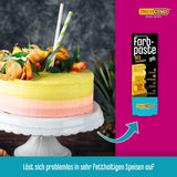 DECOCINO Gul fedtopløselig farvepasta - 15 g - Oliebaseret madfarve, ideel til farvning af chokolade, smørcreme, fondant eller småkagedej
