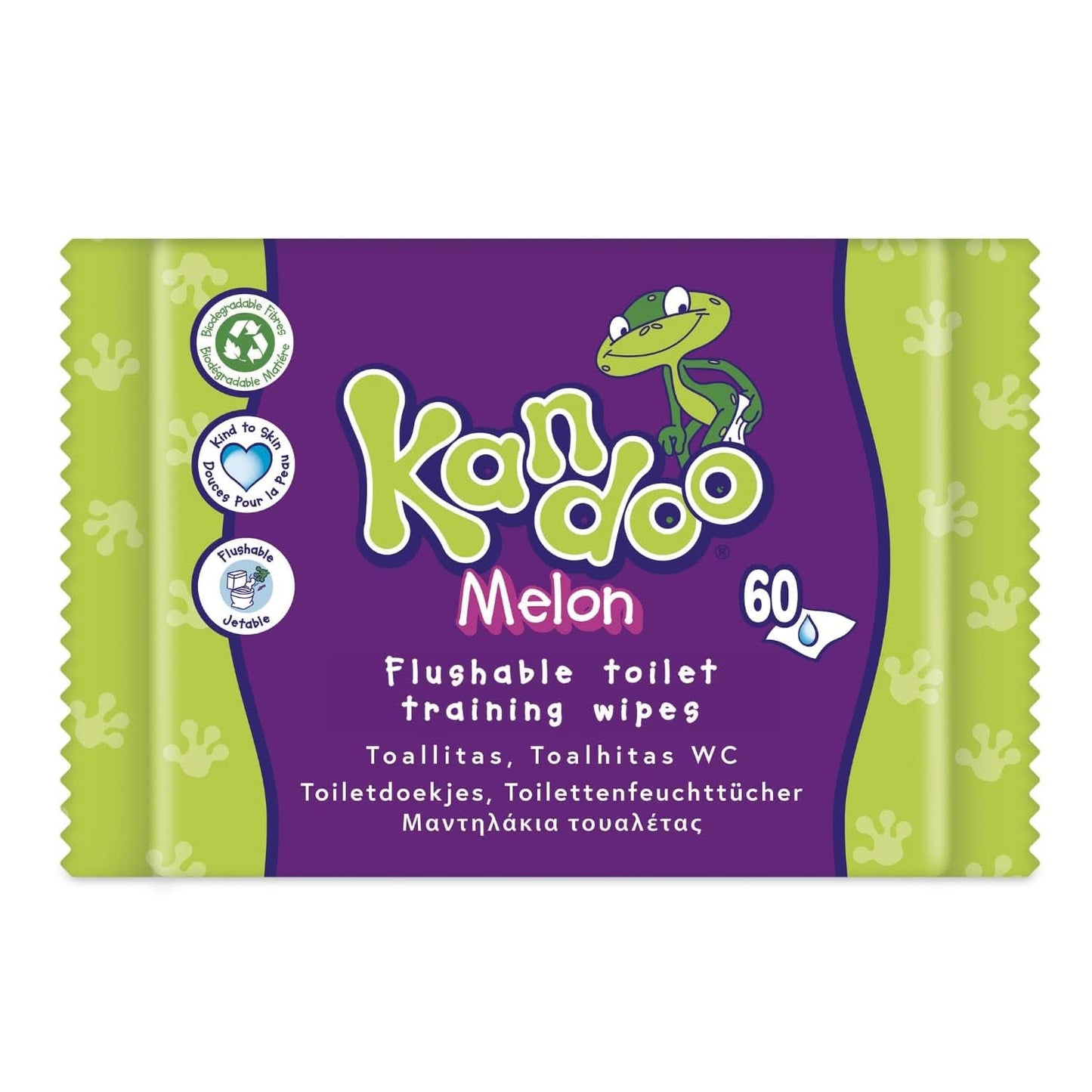 Melon Feuchttücher - Spülbar - Aus 95% Wasser - Parfümfrei - Plastikfrei - Dermatologisk Getestet - Feuchtes Toilettenpapier Aus 100% Pflanzlichem Cellulosemateriale - 60 Tücher Naty Shop 60 Stück (12Er Pack) Melon