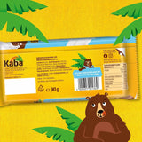 Kaba sødmælk og mælkeflødechokolade, fyldt chokoladebar, 90g bar, smelte-i-mund-chokolade med let mælkecreme og Kaba original smag