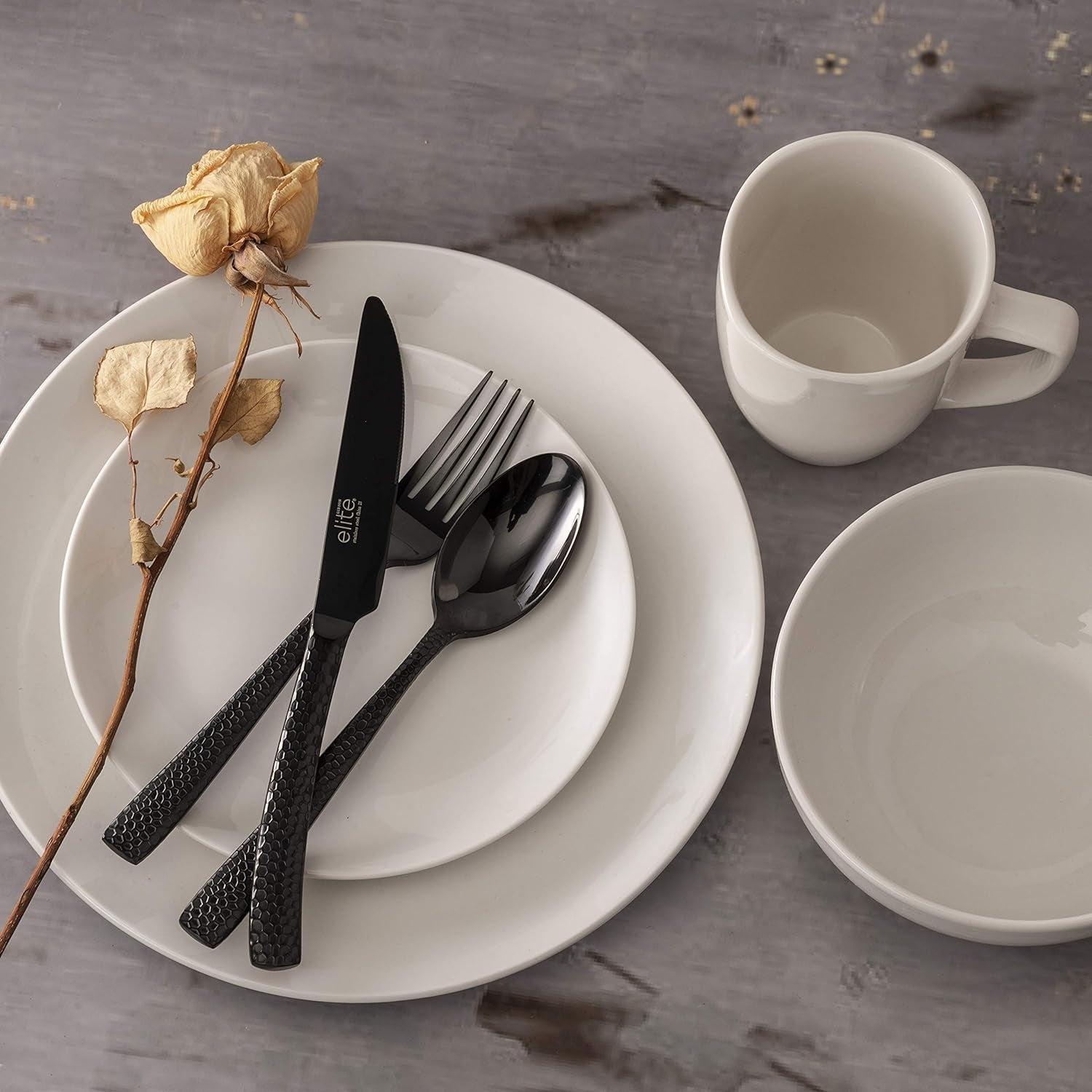 Zen Buffet porcelænsservisesæt, service til 6 (30 stk), hvid (kopper)