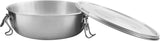 Tatonka madskål - madbeholder/skål i rustfrit stål - med låg, fastgørelsesclips og volumenskala - 0,5 l / 0,75 l / 1 l volumen madopbevaringsbokse Naty Shop 1,0 liter
