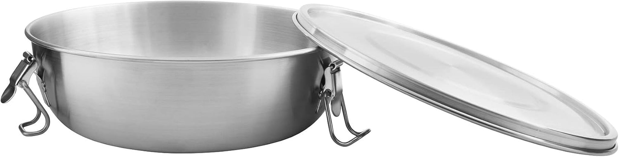 Tatonka madskål - madbeholder/skål i rustfrit stål - med låg, fastgørelsesclips og volumenskala - 0,5 l / 0,75 l / 1 l volumen madopbevaringsbokse Naty Shop 1,0 liter