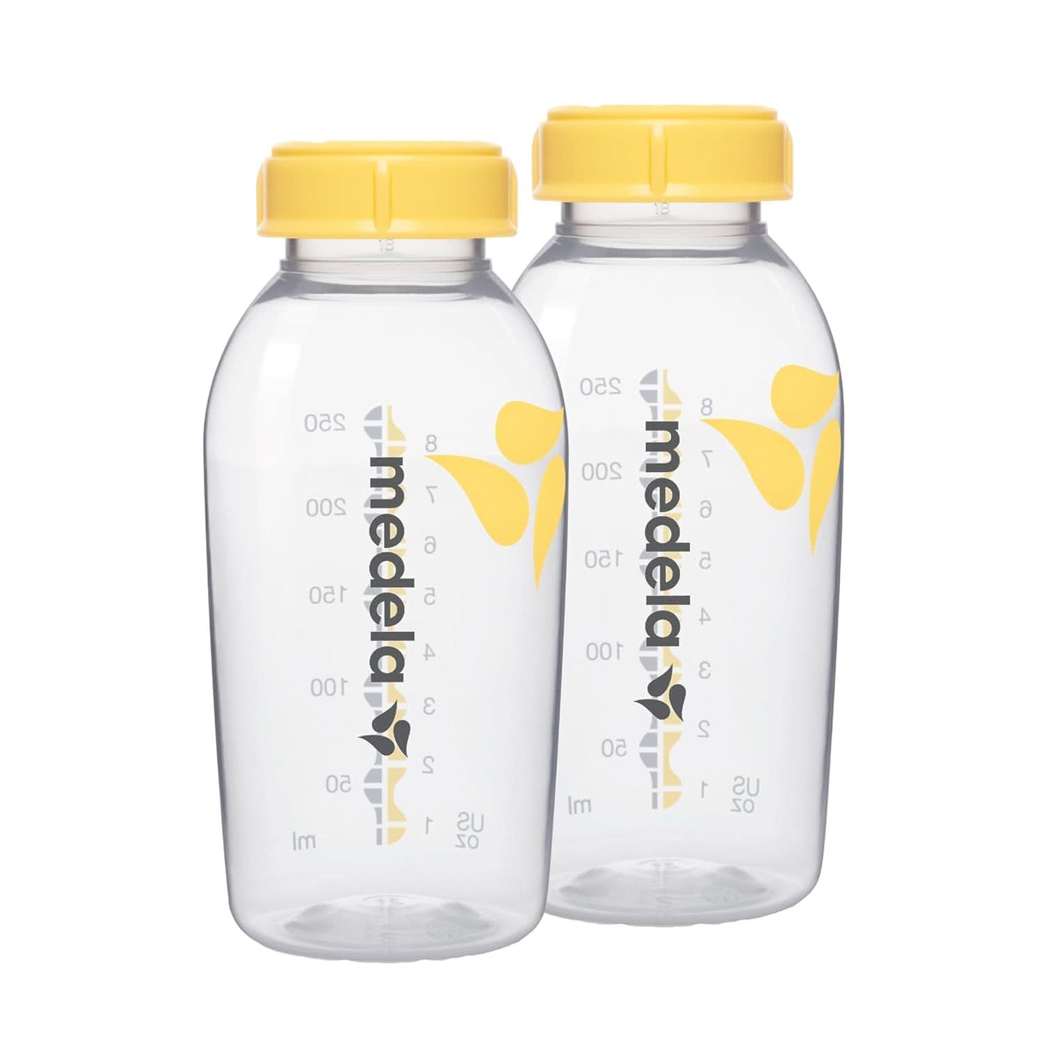 Medela sutteflasker til opbevaring af modermælk | BPA fri | Pakke med 2 × 250 ml Babymad og ammetilbehør Naty Shop