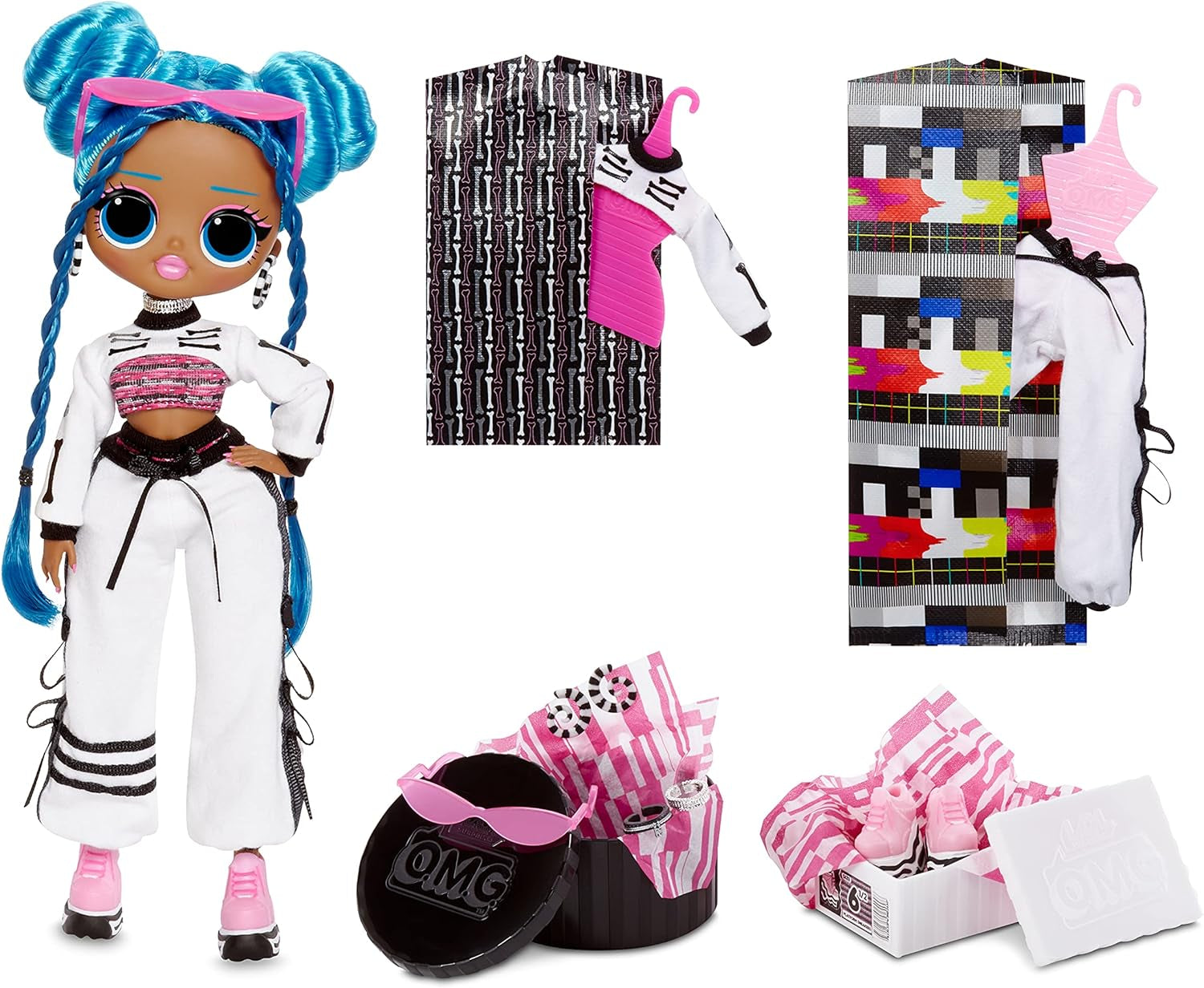 LOL Surprise OMG Fashion Doll 2er-Pack ROLLER CHICK & CHILLAX - Exklusive Puppen med 40 Überraschungen inkl. Outfits og tilbehør - 2-i-1 Verpackungs-Spielset - Serie 3 - Für Kinder ab 4 Jahren