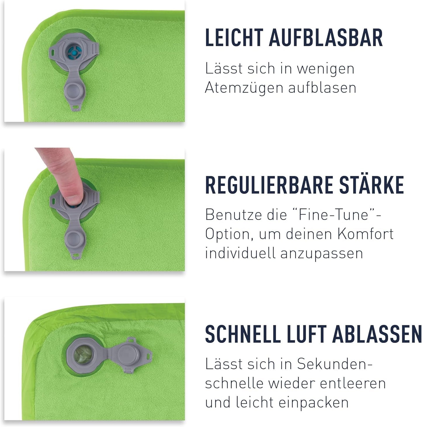 Sea to Summit - Eros dunrejsepude L - Ultralet og oppustelig - 10D materiale - Premium dunpude - Skridsikker - Til vandring og camping - 42 X 28 X 12 Cm - Grå - 95 G Naty Shop rejsepuder