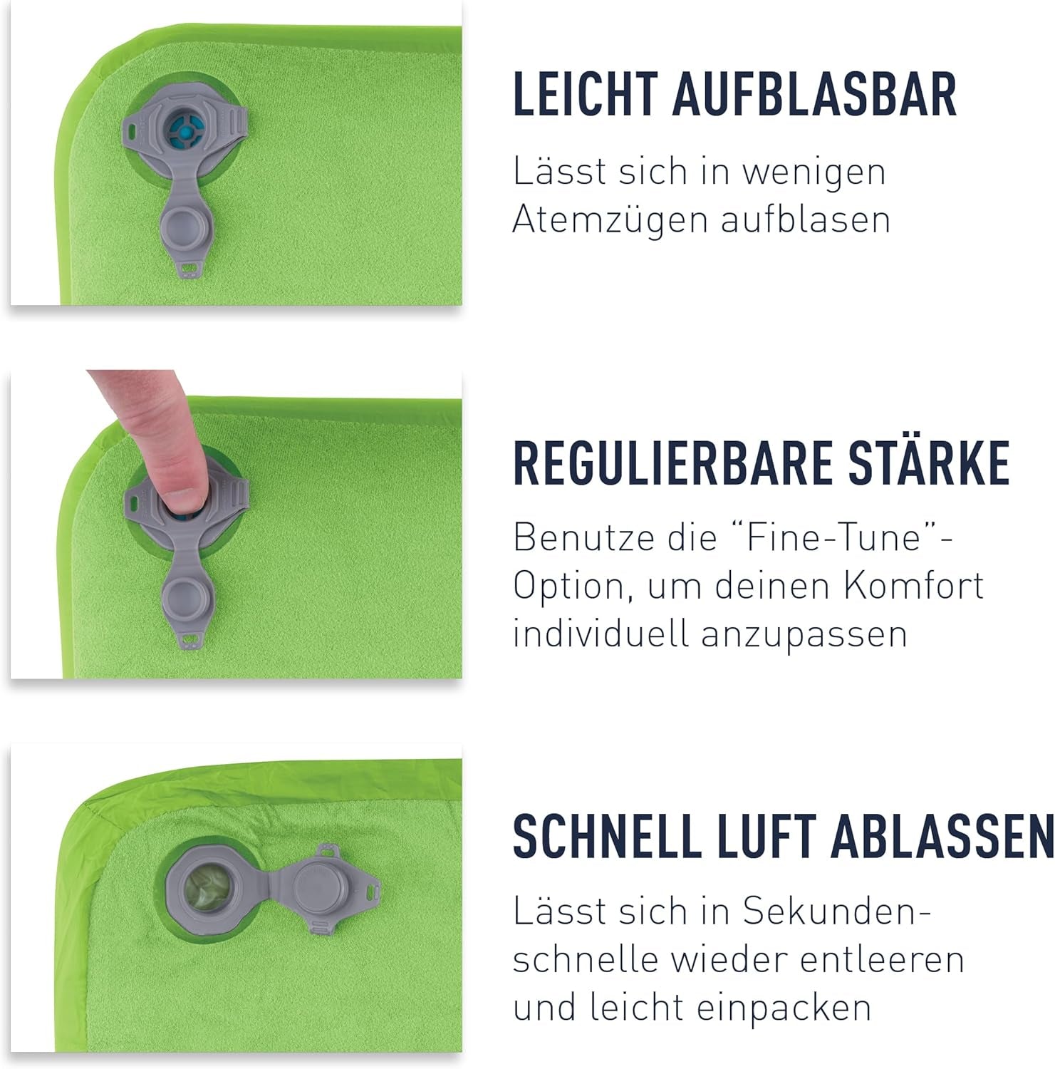 Sea to Summit - Eros dunrejsepude L - Ultralet og oppustelig - 10D materiale - Premium dunpude - Skridsikker - Til vandring og camping - 42 X 28 X 12 Cm - Grå - 95 G Naty Shop rejsepuder