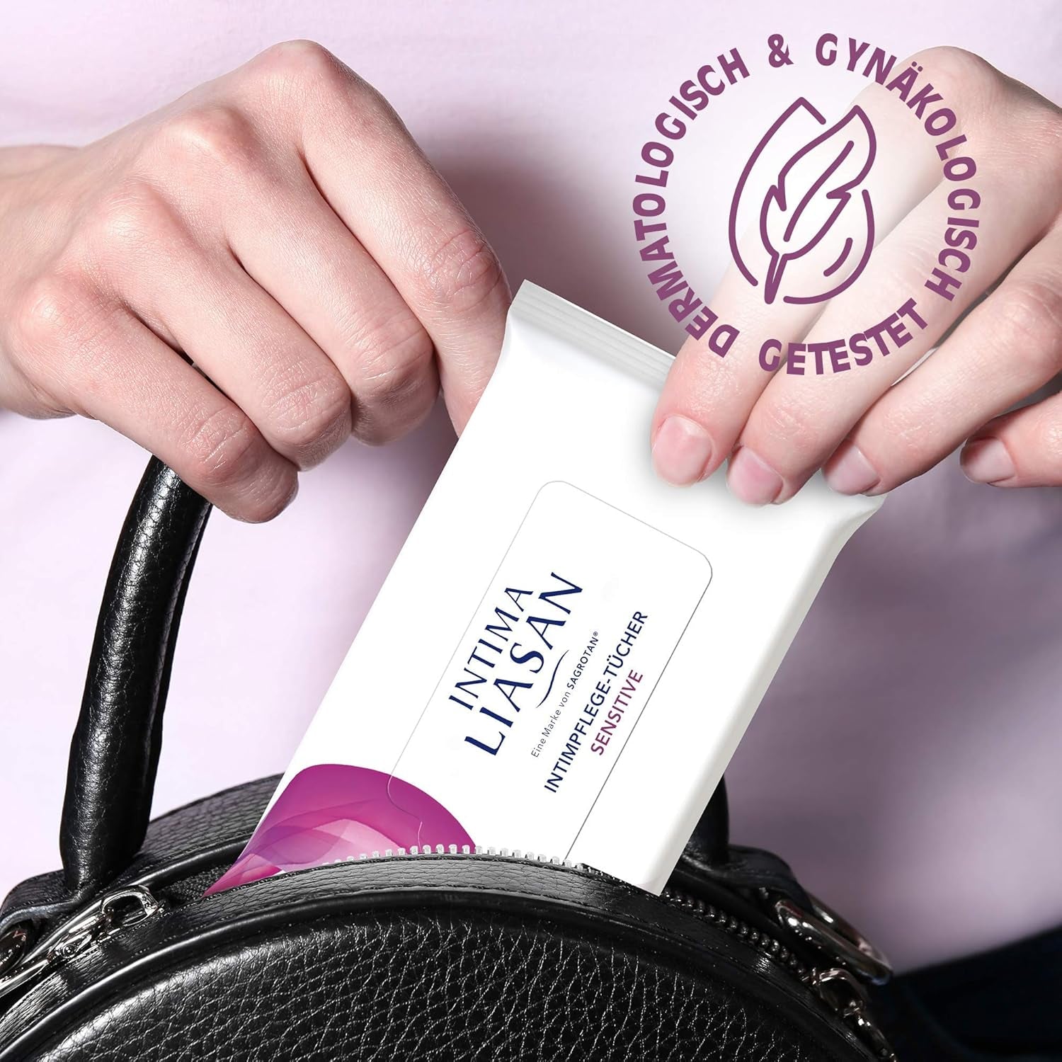 Intima Liasan by Sagrotan Sensitive intime hygiejnebind, sæbe- og alkoholfri, 30 stk.