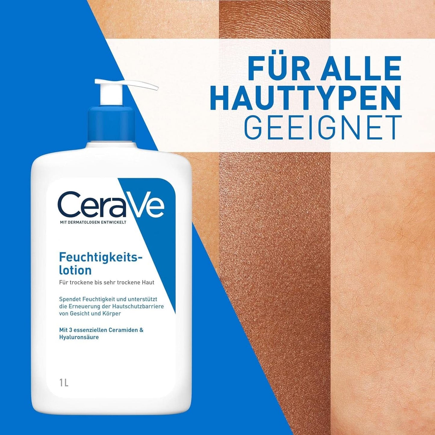 Cerave Moisturizing lotion til krop og ansigt, 1 liter Cosmetics and Beauty Naty Shop