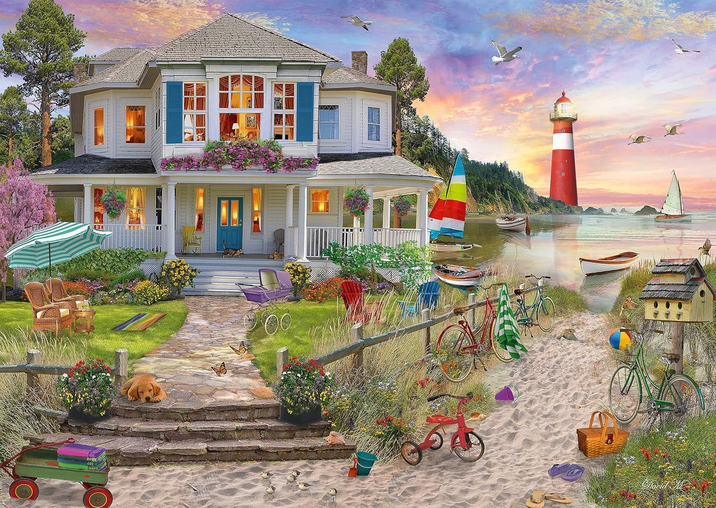 Schmidt Spiele Strandhus, puslespil 1.000 brikker Puslespil Naty Shop