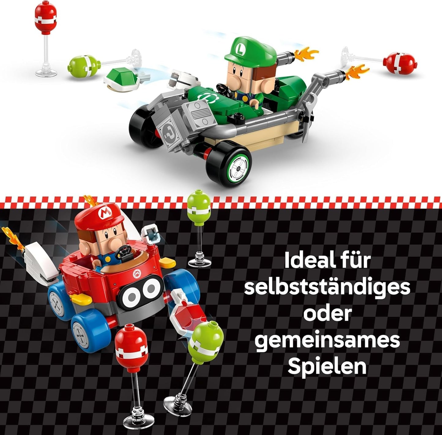 LEGO Mario Kart - Baby Mario vs. Baby Luigi Nintendo samlerfigurer 2 Bygbare Speedmen-legetøjsgave til drenge, piger og spillere i alderen 8+ Eventyrlegetøj 72034 Byggesæt Besuche den LEGO-Store