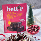 Bettr Organic Brownie Mix - Økologiske, veganske og glutenfri brownies med rig kakaosmag, 6 x 400 gram Kitchen Naty Shop